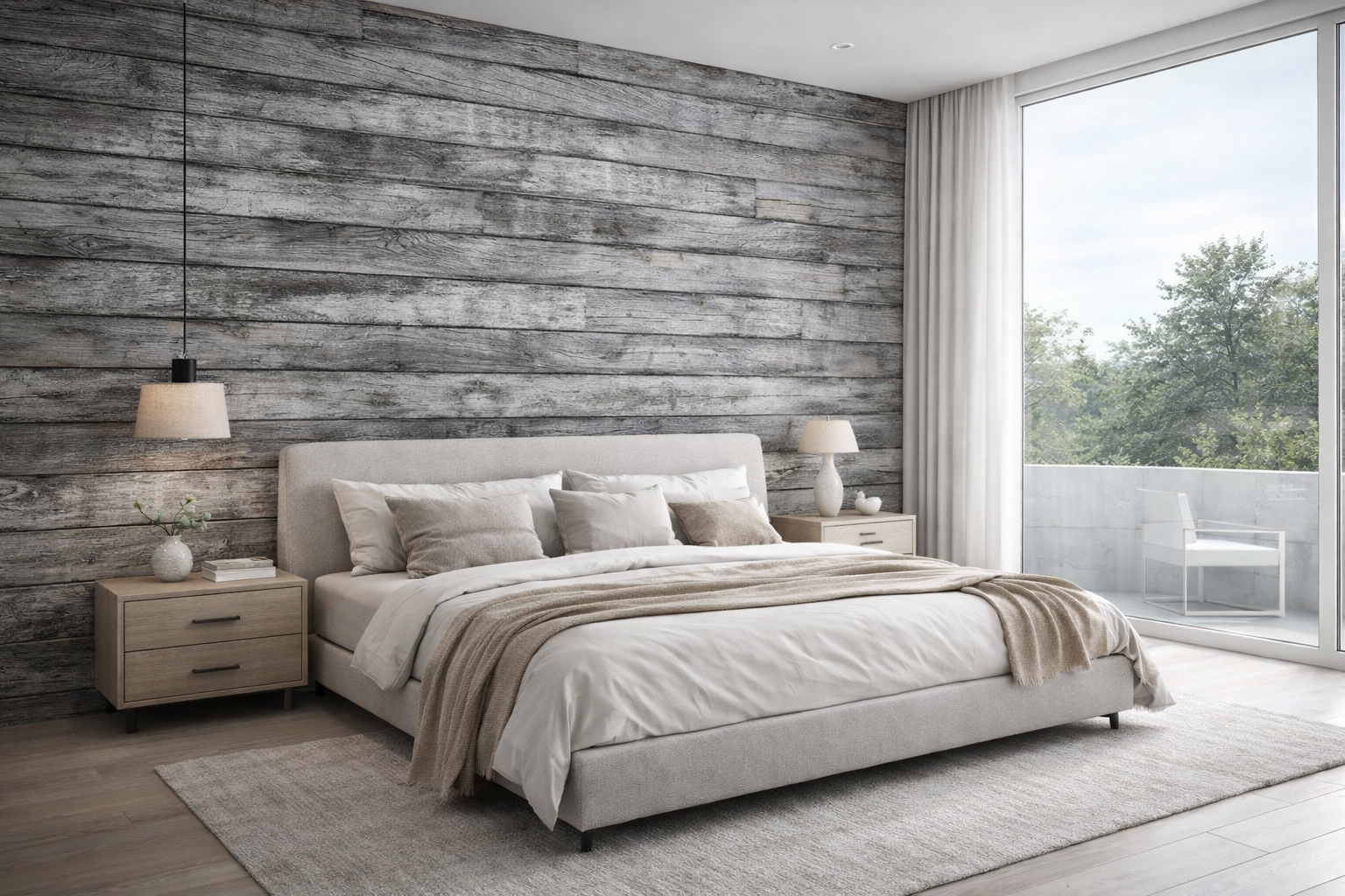 Rustykalna deska na ścianę Arktyczny Dąb 9 szaro czarna - elevante - Wall Decor