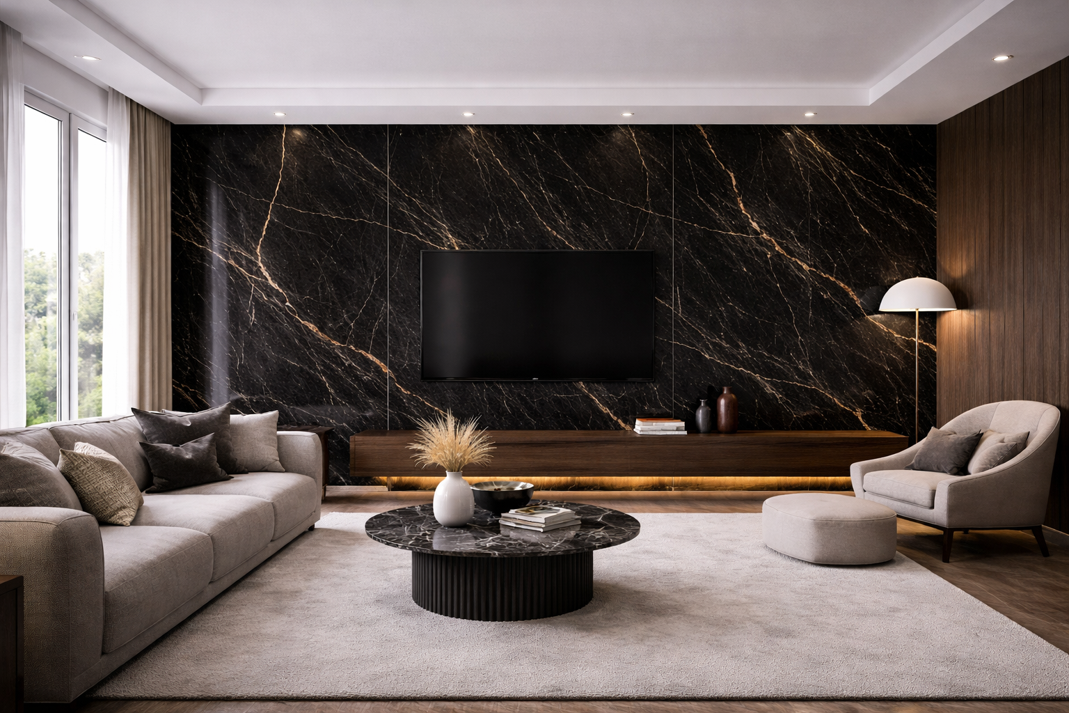 Panel ścienny z wzorem HD – Nero Tunezi 9071 - elevante - Wall Decor