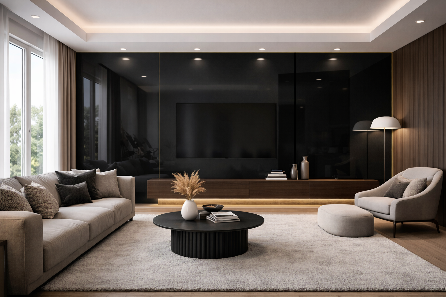 Panel ścienny WPC z wzorem HD – Obsidian Gloss 711 - elevante - Wall Decor