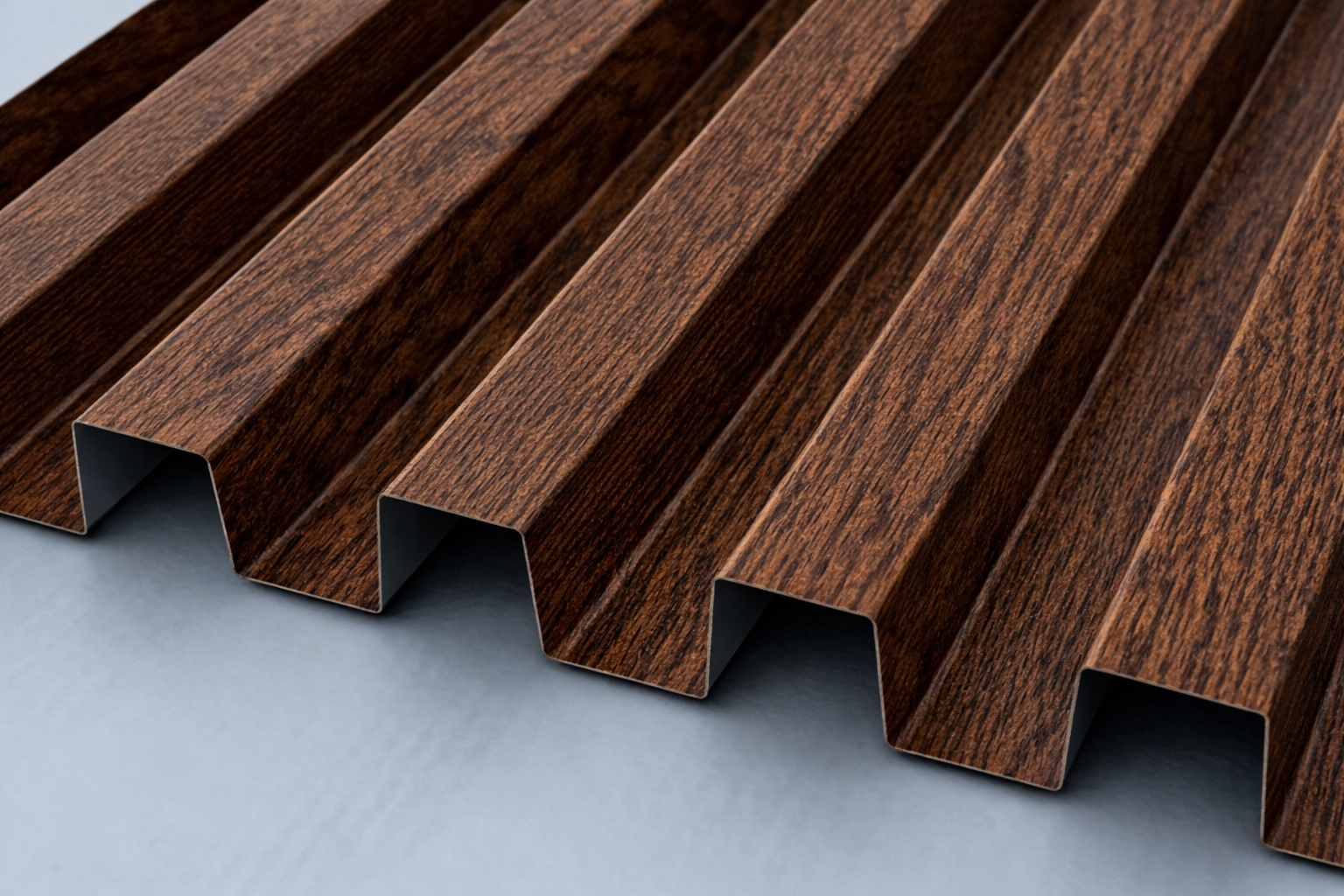 Lamel metalowy Ciemny dąb mat - elevante - Wall Decor