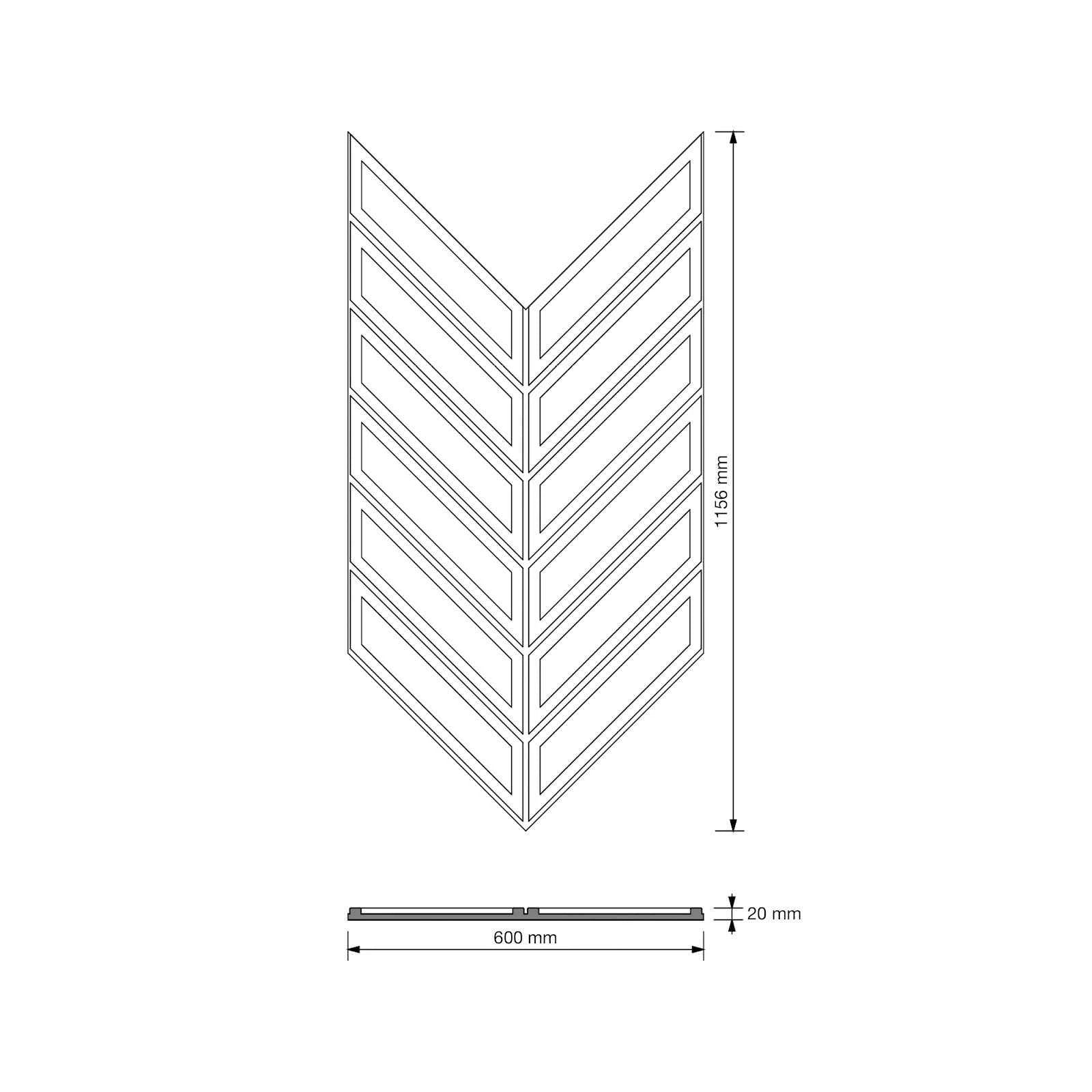 Płyta betonowa 3D jodełka PB50 CL09