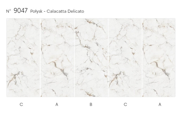 Panel ścienny z wzorem HD – Calacatta Delicato 9047 (Połysk) - elevante - Wall Decor