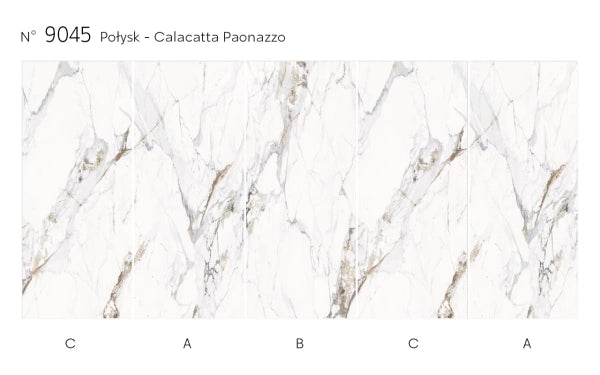Panel ścienny z wzorem HD – Calacatta Paonazzo 9045 (Połysk) - elevante - Wall Decor