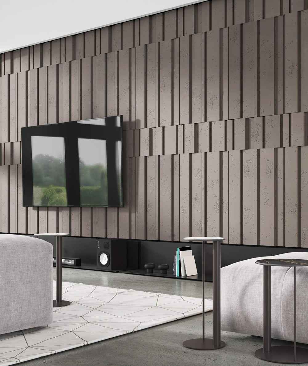 VT - PB13 (CL05 TRUFFLE) – Ciemny Panel Betonowy 3D Piano Truffle do Ściany Akcentowej