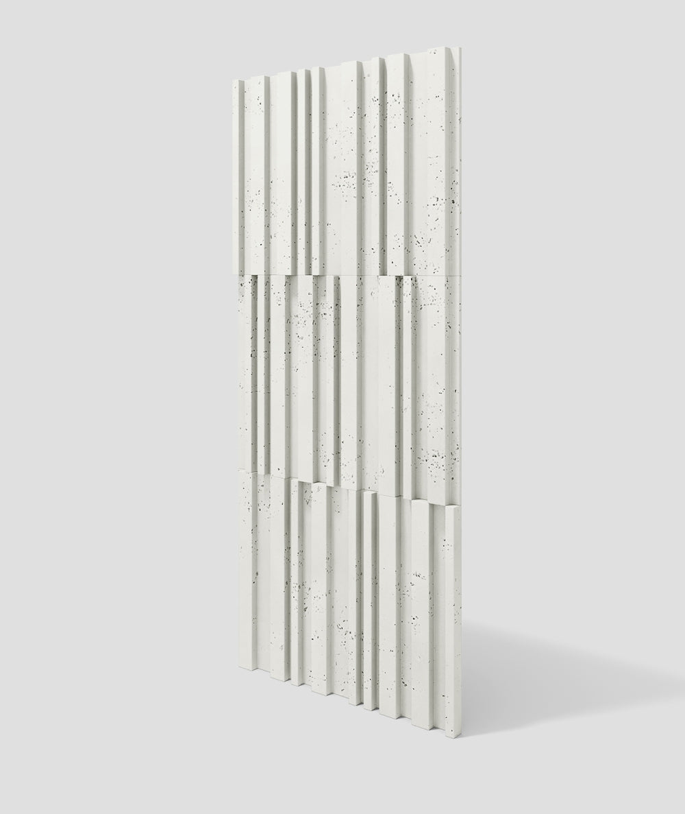 VT - PB42 (B0 Zgaszona biel) LAMEL - Panel dekor 3D beton architektoniczny - elevante - Wall Decor