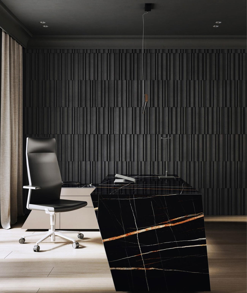 VT - PB42 (B8 Stylowy antracyt) LAMEL - Panel dekor 3D beton architektoniczny - elevante - Wall Decor