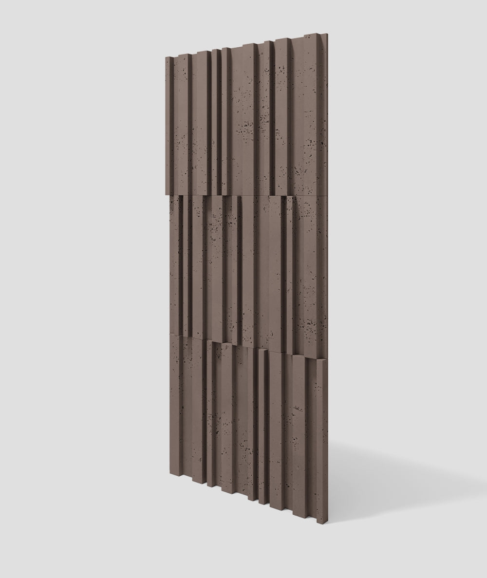 VT - PB42 (CL02 Aksamitna mocha) LAMEL - Panel dekor 3D beton architektoniczny - elevante - Wall Decor