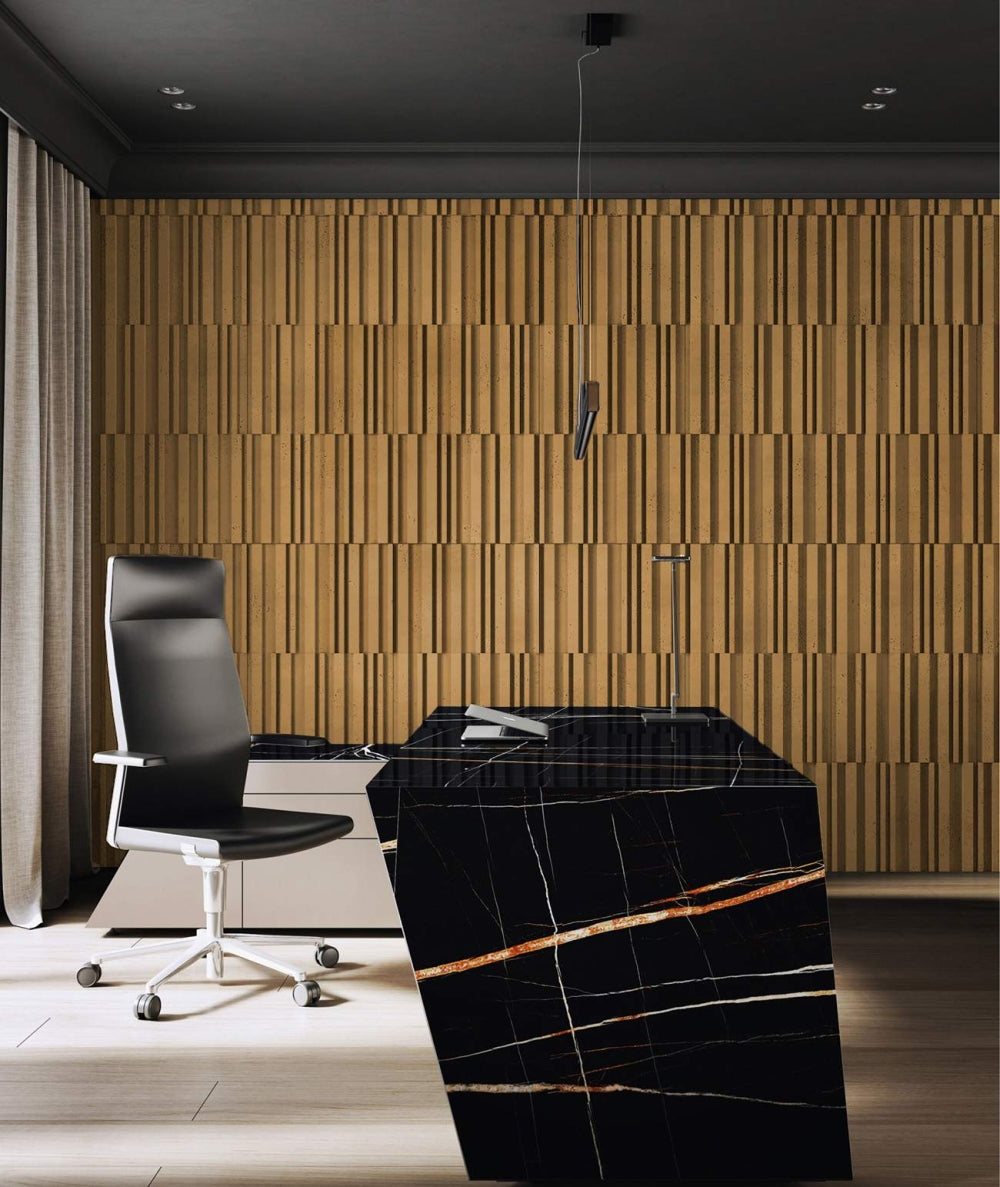 VT - PB42 (CL03 Pustynny piasek) LAMEL - Panel dekor 3D beton architektoniczny - elevante - Wall Decor