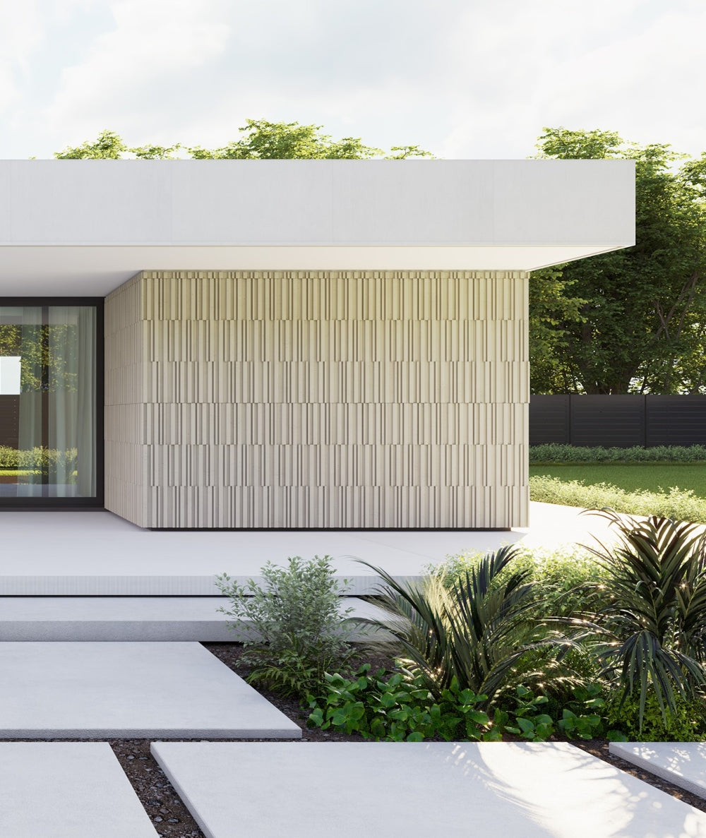 VT - PB42 (CL08 Pistacjowa biel) LAMEL - Panel dekor 3D beton architektoniczny - elevante - Wall Decor