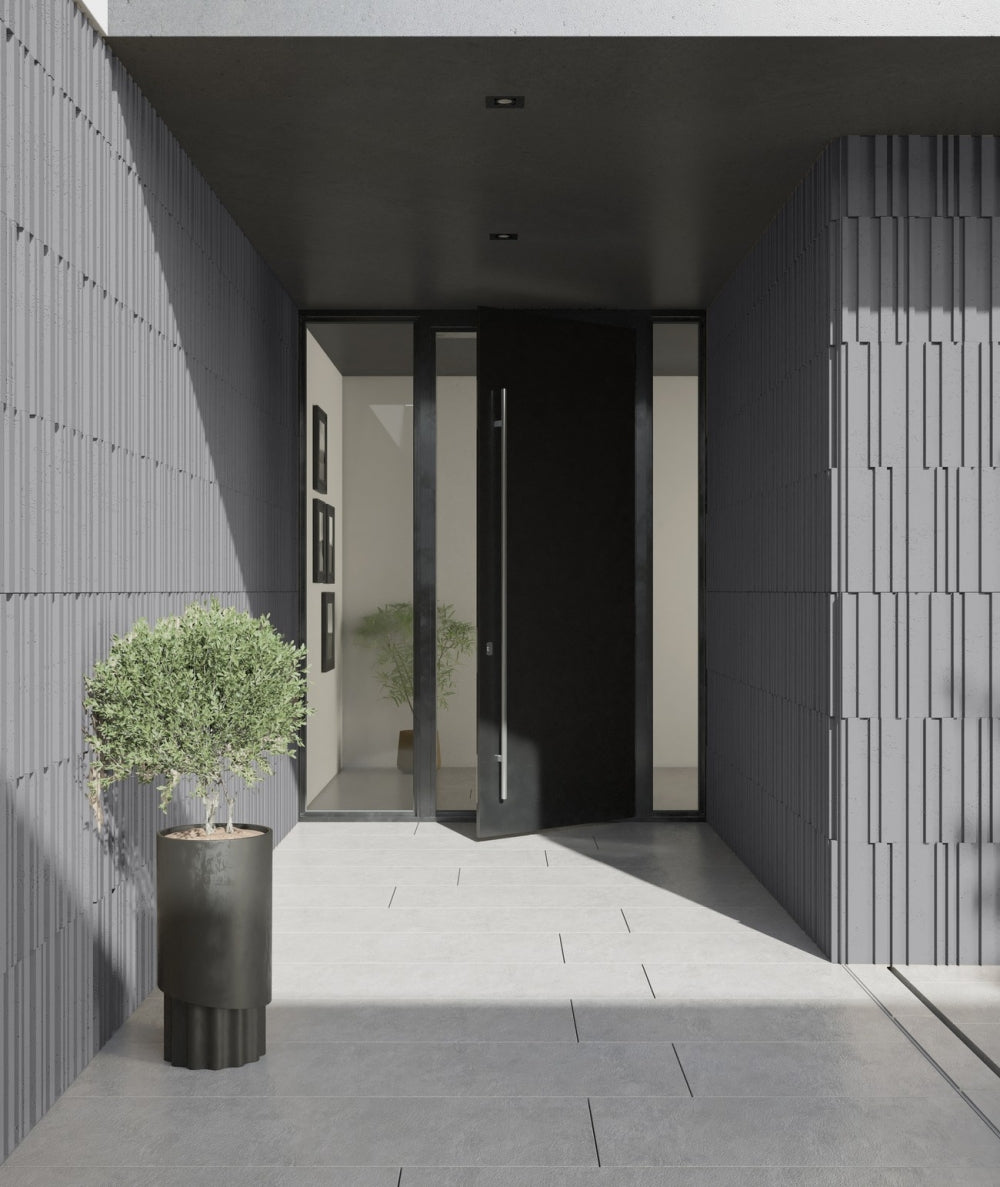 VT - PB42 (S96 Chłodna szarość) LAMEL - Panel dekor 3D beton architektoniczny - elevante - Wall Decor