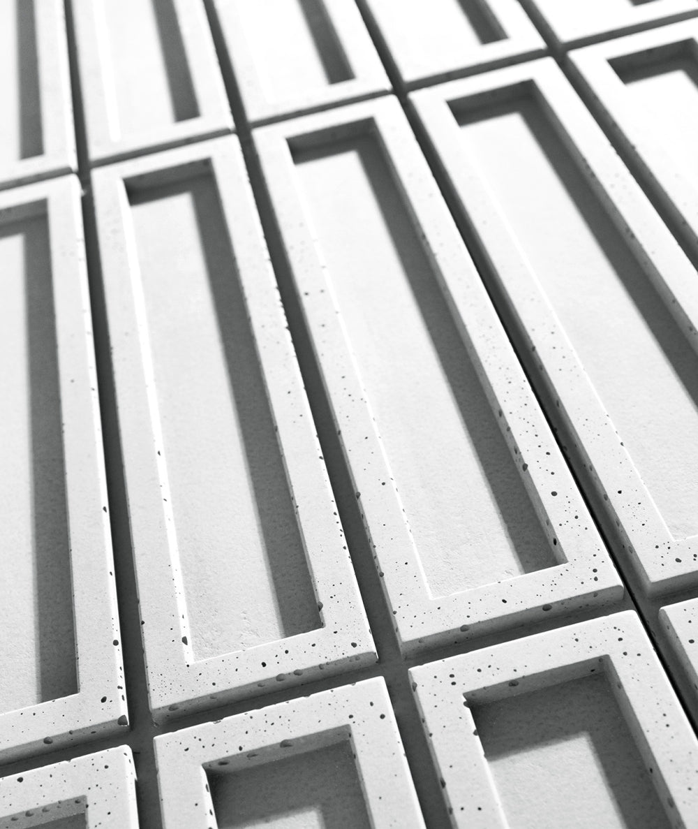 VT - PB51 (B0 Zgaszona biel) CEGIEŁKA - Panel dekor 3D beton architektoniczny - elevante - Wall Decor