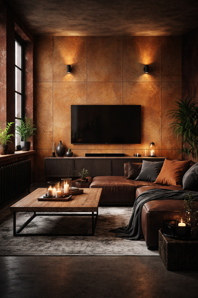 DS - (ceglasty corten impregnacja fabryczna) - płyta beton architektoniczny ultralekka - elevante - Wall Decor