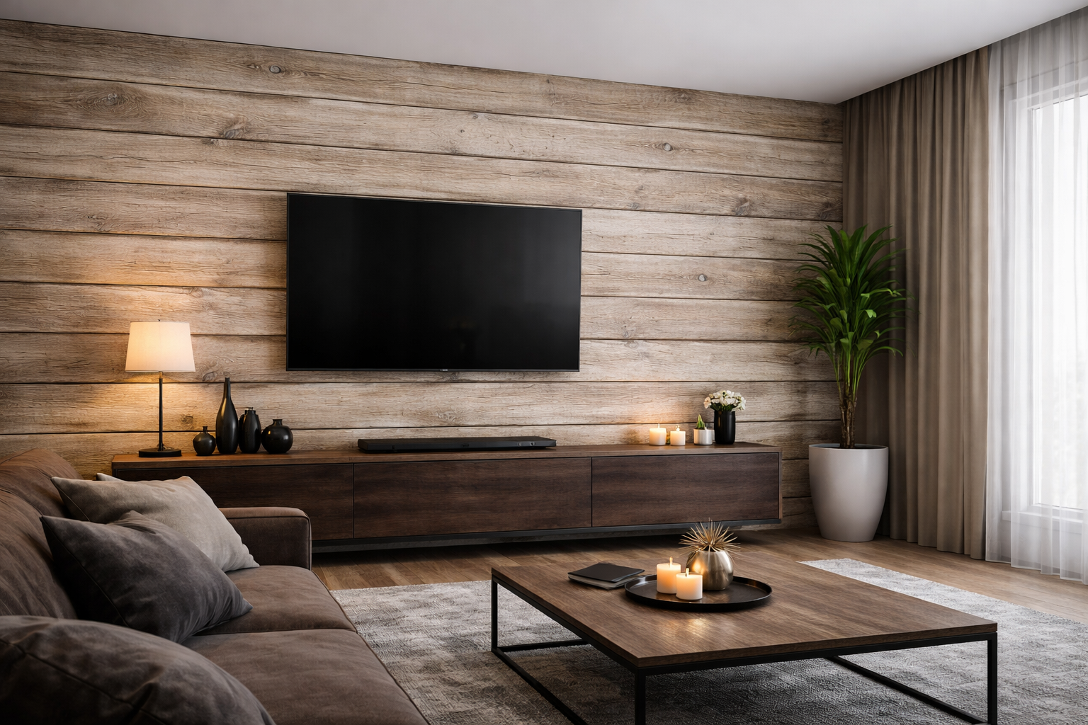 Rustykalna deska na ścianę Fjord Beige 1 - elevante - Wall Decor