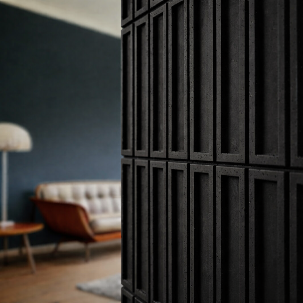 VT - PB51 (B15 Grafitowa czerń) CEGIEŁKA - Panel dekor 3D beton architektoniczny - elevante - Wall Decor