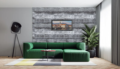 Rustykalna deska na ścianę Arktyczny Dąb 9 szaro czarna - elevante - Wall Decor