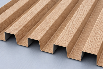 Lamel metalowy Dąb bielony - elevante - Wall Decor