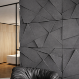 VT – PB05 Geometric Cliff Black B15 – Designerska Ściana 3D w Kolorze Czarnym VT