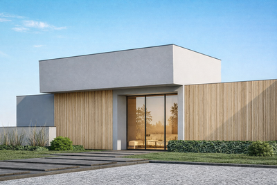 Lamel metalowy Dąb bielony - elevante - Wall Decor