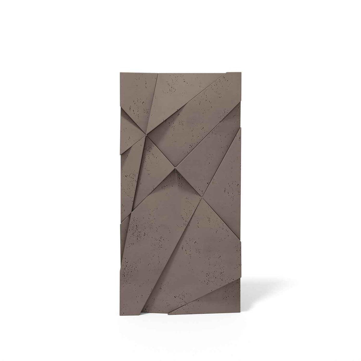 VT – PB05 Geometric Cliff – Panel z Betonu Architektonicznego 3D Mocha do Stylowej Ściany Wnętrzarskiej