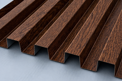 Lamel metalowy Ciemny dąb mat - elevante - Wall Decor