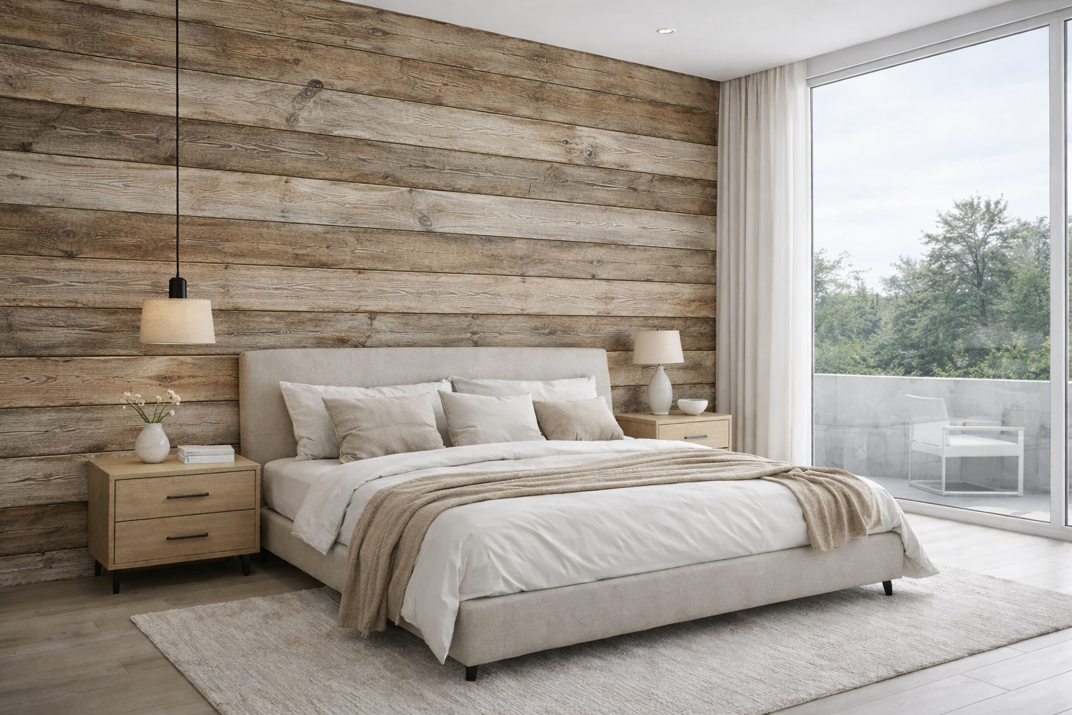 Rustykalna deska na ścianę Fjord Beige 1 - elevante - Wall Decor