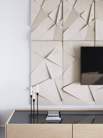 VT – PB05 Geometric Cliff (BLACK B15) – Panel w Kolorze Black jako Designerska Ściana 3D