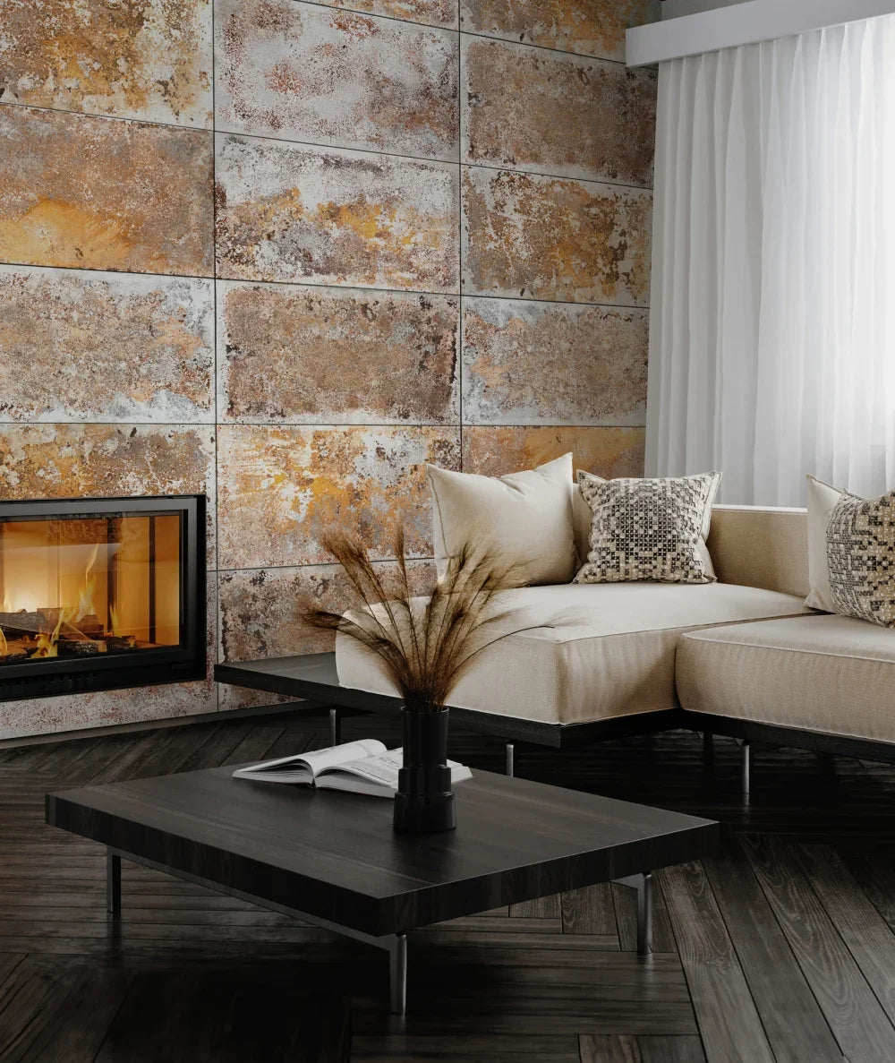 DS - (biały corten) - płyta beton architektoniczny ultralekka - elevante - Wall Decor