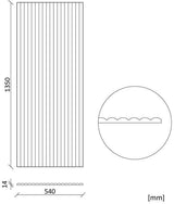 Panel Dekoracyjny 3D Rubio I – Pionowe Ryfle | Panel Gipsowy Ścienny