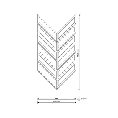 Płyta betonowa 3D jodełka PB50 CL07
