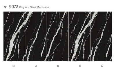Panel ścienny z wzorem HD – Nero Marquina Prestige 9072 - elevante - Wall Decor