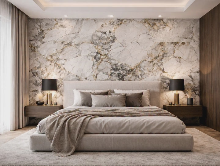 Załaduj wideo: Panel ścienny z wzorem HD - Marble Tundra 9001