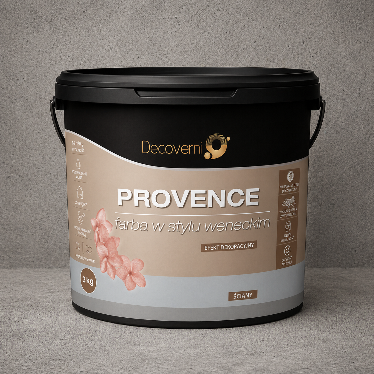 PROVENCE – efekt weneckich przetarć na ścianie Decoverni
