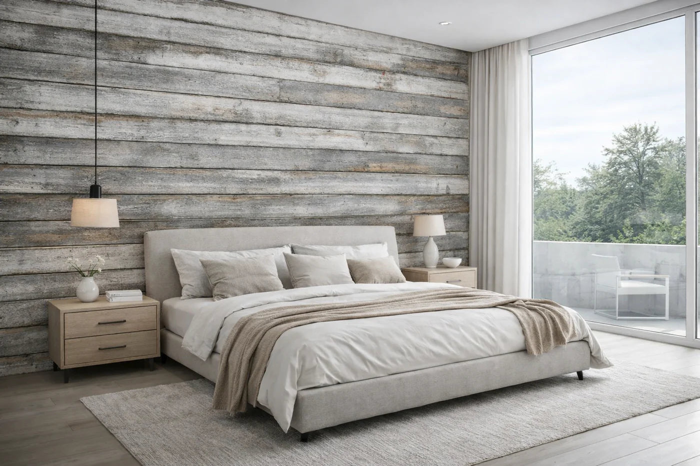 Rustykalna deska na ścianę Nordic Patina 21 - Unikalna dekoracja do wnętrz