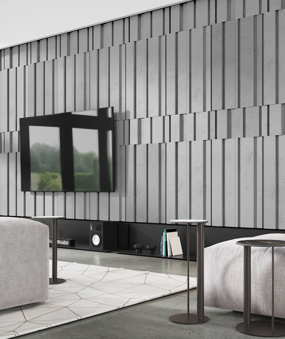 VT - PB13 (S96 Chłodna szarość) KOD - panel dekor 3D beton architektoniczny - elevante - Wall Decor