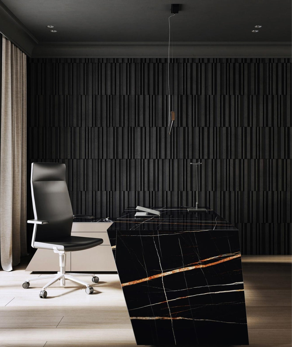 VT - PB42 (B15 Grafitowa czerń) LAMEL - Panel dekor 3D beton architektoniczny - elevante - Wall Decor