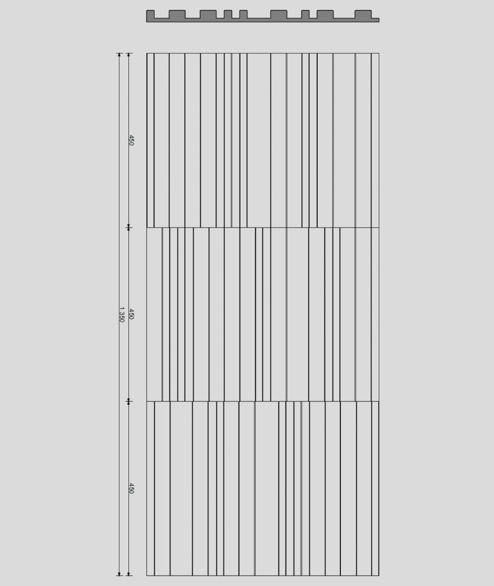 VT - PB42 (CL08 Pistacjowa biel) LAMEL - Panel dekor 3D beton architektoniczny - elevante - Wall Decor