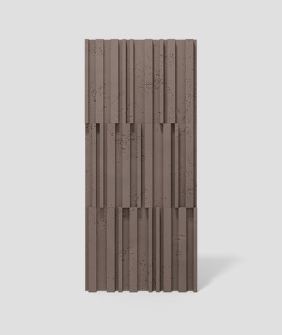 VT - PB42 (CL02 Aksamitna mocha) LAMEL - Panel dekor 3D beton architektoniczny - elevante - Wall Decor
