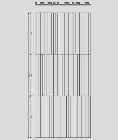 VT - PB42 (CL3 Pudrowy sad) LAMEL - Panel dekor 3D beton architektoniczny - elevante - Wall Decor