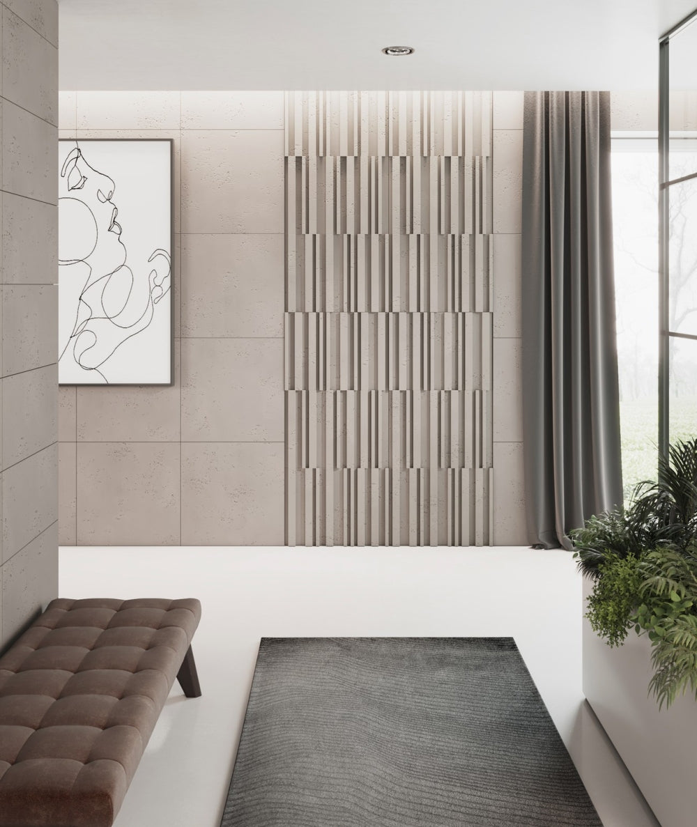 VT - PB42 (CL04 Kaszmirowy beż) LAMEL - Panel dekor 3D beton architektoniczny - elevante - Wall Decor