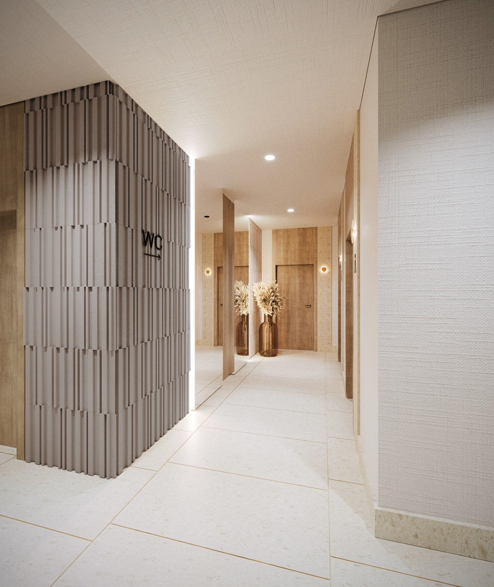 VT - PB42 (CL05 Delikatna trufla) LAMEL - Panel dekor 3D beton architektoniczny - elevante - Wall Decor