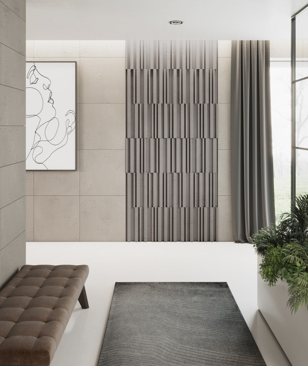 VT - PB42 (CL05 Delikatna trufla) LAMEL - Panel dekor 3D beton architektoniczny - elevante - Wall Decor