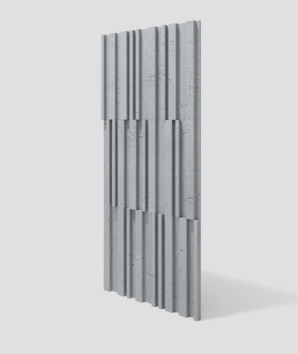 VT - PB42 (S96 Chłodna szarość) LAMEL - Panel dekor 3D beton architektoniczny - elevante - Wall Decor