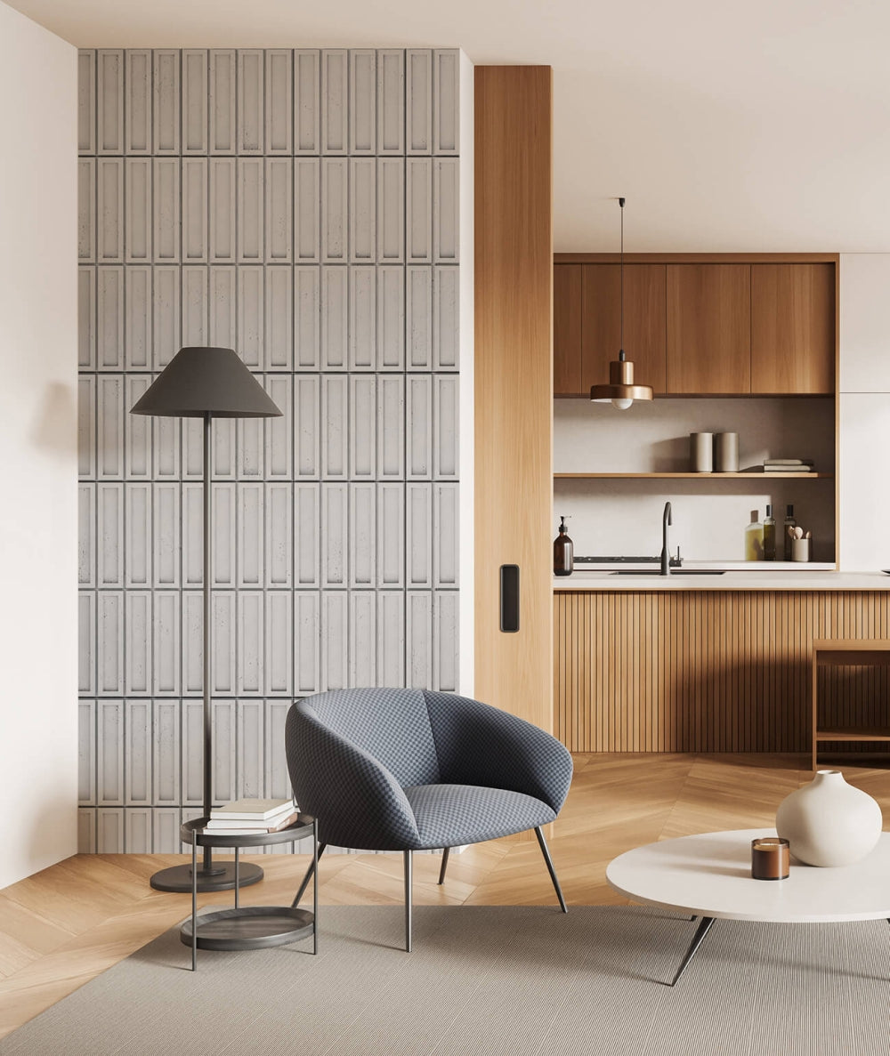 VT - PB51 (B0 Zgaszona biel) CEGIEŁKA - Panel dekor 3D beton architektoniczny - elevante - Wall Decor