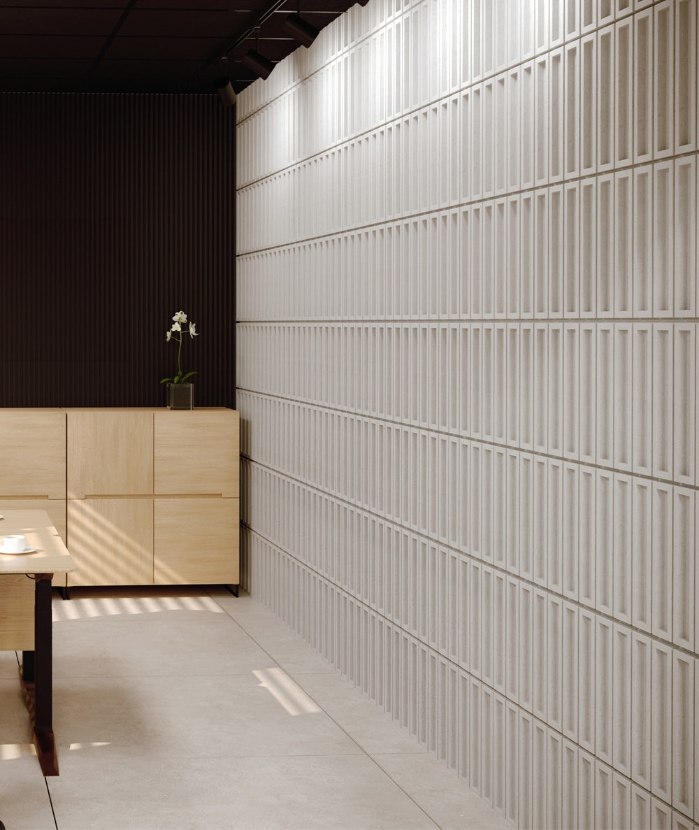 VT - PB51 (B0 Zgaszona biel) CEGIEŁKA - Panel dekor 3D beton architektoniczny - elevante - Wall Decor