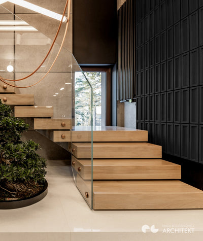 VT - PB51 (B15 Grafitowa czerń) CEGIEŁKA - Panel dekor 3D beton architektoniczny - elevante - Wall Decor