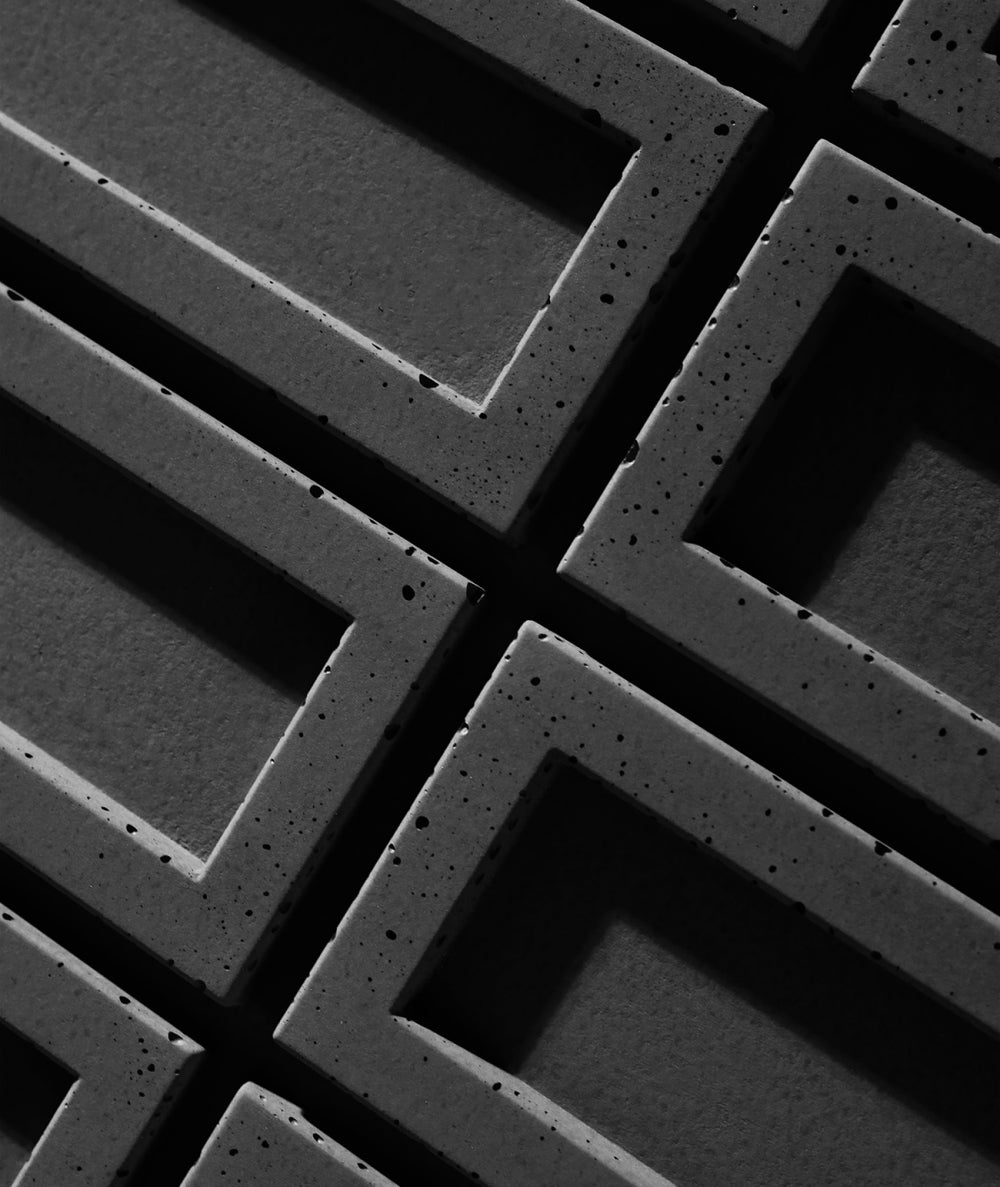 VT - PB51 (B15 Grafitowa czerń) CEGIEŁKA - Panel dekor 3D beton architektoniczny - elevante - Wall Decor