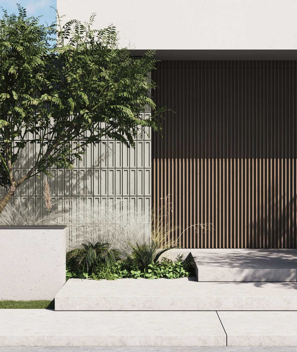 VT - PB51 (CL08 Pistacjowa biel) CEGIEŁKA - Panel dekor 3D beton architektoniczny - elevante - Wall Decor