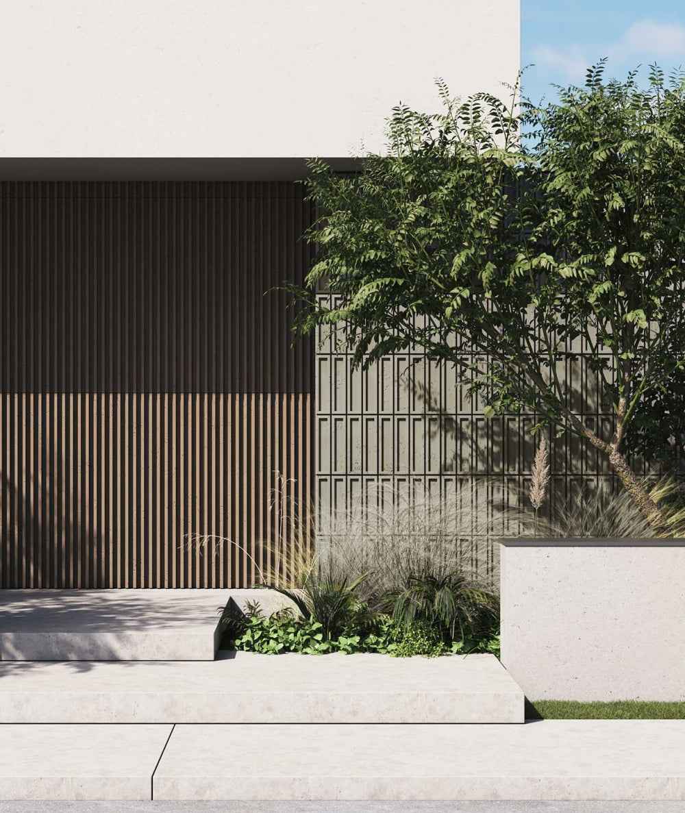 VT - PB51 CL09 BASIL – Zielony Panel Betonowy 3D Basil do Designerskich Wnętrz
