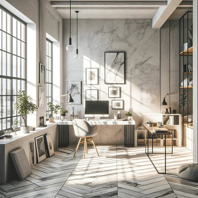 Panel ścienny z wzorem HD - Marble Tundra 9001 - elevante - Wall Decor